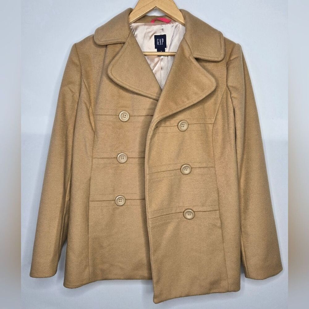 Women's GAP virgin wool-blend pea coat/winter fall coat Women's Sz Small Scandi